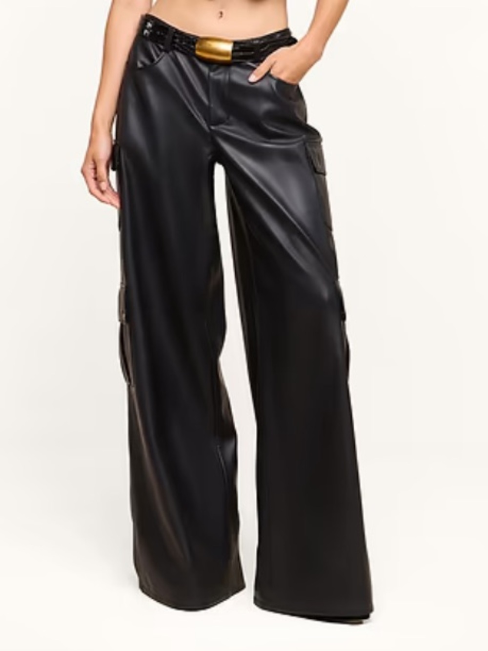 L’AGENCE Isolde Cargo Pants in Black